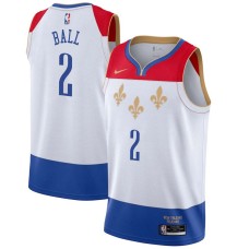 New Orleans Pelicans #2 Lonzo Ball Jersey -2020-2021City