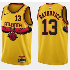 Atlanta Hawks #13 George Ratkovicz Jersey -Yellow 2021-22 City