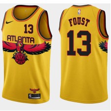 Atlanta Hawks #13 Larry Foust Jersey -Yellow 2021-22 City