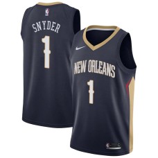 New Orleans Pelicans #1 Kirk Snyder Jersey -Navy