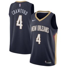 New Orleans Pelicans #4 Jordan Crawford Jersey -Navy