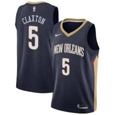 New Orleans Pelicans #5 Speedy Claxton Jersey -Navy