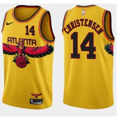 Atlanta Hawks #14 Cal Christensen Jersey -Yellow 2021-22 City