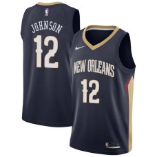 New Orleans Pelicans #12 Trey Johnson Jersey -Navy