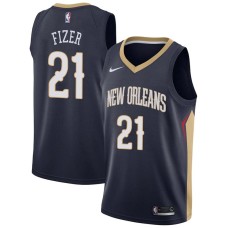 New Orleans Pelicans #21 Marcus Fizer Jersey -Navy