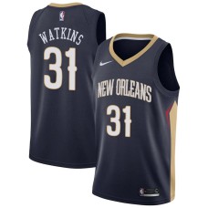 New Orleans Pelicans #31 Darryl Watkins Jersey -Navy