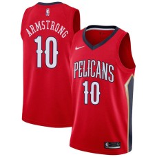 New Orleans Pelicans #10 Darrell Armstrong Jersey -Red