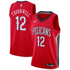 New Orleans Pelicans #12 Sindarius Thornwell Jersey -Red