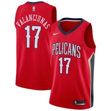 New Orleans Pelicans #17 Jonas Valanciunas Jersey -Red