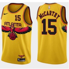 Atlanta Hawks #15 Johnny McCarthy Jersey -Yellow 2021-22 City