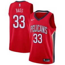 New Orleans Pelicans #33 Brandon Bass Jersey -Red