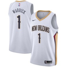 New Orleans Pelicans #1 Hakim Warrick Jersey -White