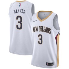 New Orleans Pelicans #3 Lonny Baxter Jersey -White