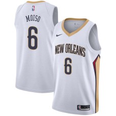 New Orleans Pelicans #6 Jerome Moiso Jersey -White