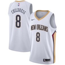 New Orleans Pelicans #8 Josh Childress Jersey -White