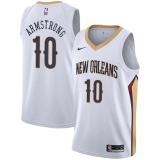 New Orleans Pelicans #10 Darrell Armstrong Jersey -White