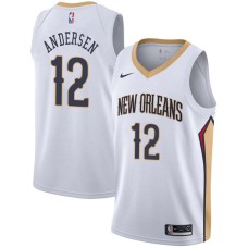 New Orleans Pelicans #12 Chris Andersen Jersey -White