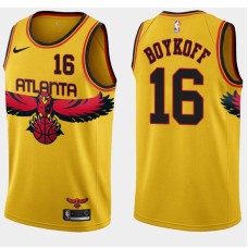 Atlanta Hawks #16 Harry Boykoff Jersey -Yellow 2021-22 City