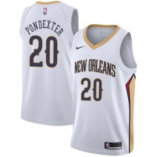 New Orleans Pelicans #20 Quincy Pondexter Jersey -White