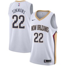 New Orleans Pelicans #22 Cedric Simmons Jersey -White