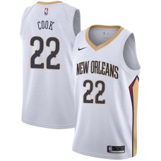 New Orleans Pelicans #22 Quinn Cook Jersey -White