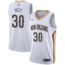 New Orleans Pelicans #30 David West Jersey -White