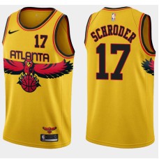 Atlanta Hawks #17 Dennis Schroder Jersey -Yellow 2021-22 City