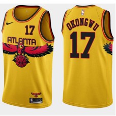 Atlanta Hawks #17 Onyeka Okongwu Jersey -Yellow 2021-22 City