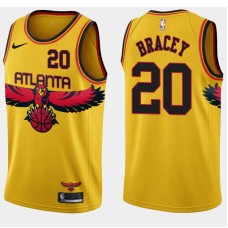 Atlanta Hawks #20 Steve Bracey Jersey -Yellow 2021-22 City