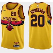 Atlanta Hawks #20 Larry Robinson Jersey -Yellow 2021-22 City