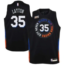 NEW YORK KNICKS CITY NEVER SLEEPS #35 Mo Layton Jersey -2020-2021City