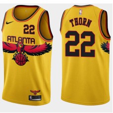 Atlanta Hawks #22 Rod Thorn Jersey -Yellow 2021-22 City