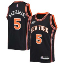 New York Knicks #5 Frank Mangiapane Jersey -2021-2022 City NYC