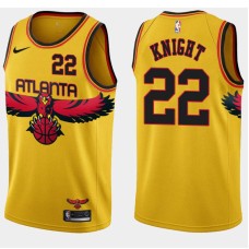 Atlanta Hawks #22 Brevin Knight Jersey -Yellow 2021-22 City