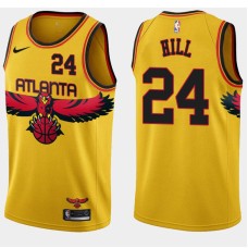 Atlanta Hawks #24 Cleo Hill Jersey -Yellow 2021-22 City