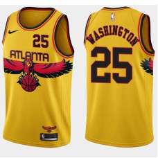 Atlanta Hawks #25 Jim Washington Jersey -Yellow 2021-22 City