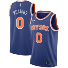 New York Knicks #0 Troy Williams Jersey -Blue