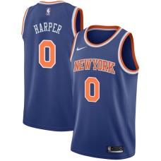 New York Knicks #0 Jared Harper Jersey -Blue