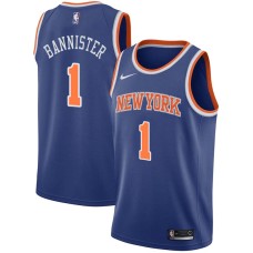 New York Knicks #1 Ken Bannister Jersey -Blue