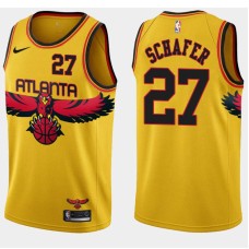 Atlanta Hawks #27 Bob Schafer Jersey -Yellow 2021-22 City