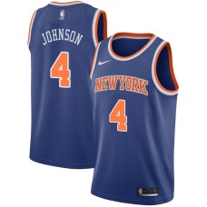 New York Knicks #4 DerMarr Johnson Jersey -Blue