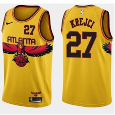 Atlanta Hawks #27 Vit Krejci Jersey -Yellow 2021-22 City