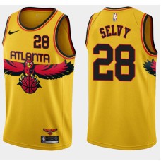 Atlanta Hawks #28 Frank Selvy Jersey -Yellow 2021-22 City