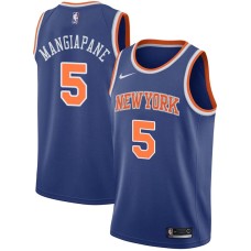 New York Knicks #5 Frank Mangiapane Jersey -Blue