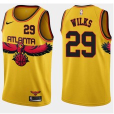 Atlanta Hawks #29 Mike Wilks Jersey -Yellow 2021-22 City