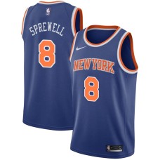 New York Knicks #8 Latrell Sprewell Jersey -Blue