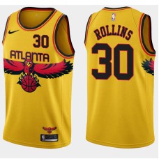 Atlanta Hawks #30 Tree Rollins Jersey -Yellow 2021-22 City