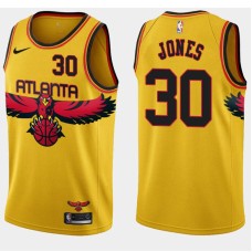 Atlanta Hawks #30 Dahntay Jones Jersey -Yellow 2021-22 City