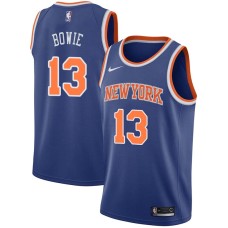 New York Knicks #13 Anthony Bowie Jersey -Blue