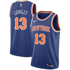 New York Knicks #13 Luc Longley Jersey -Blue